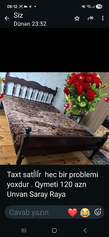 Taxt (çarpayı) - Material: tünd rəngli taxta karkas, klassik oyma lalafo.az -da Taxt (çarpayı) - Material: tünd rəngli taxta karkas, klassik oyma