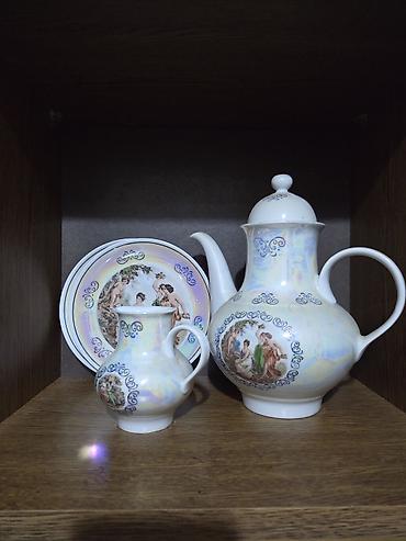 xrom caydan: Çay dəsti, rəng - Ağ, Farfor — 1