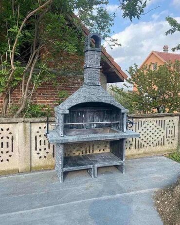 Sve za roštilj: Pećenjara Roštilj Imitacija Kamena Komplet sa Mehanizmom BLUE STONE — 4