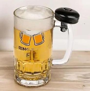 Čaše: Kriger krigla za pivo sa zvonom – 0,5 l - Staklena krigla zapremine — 11