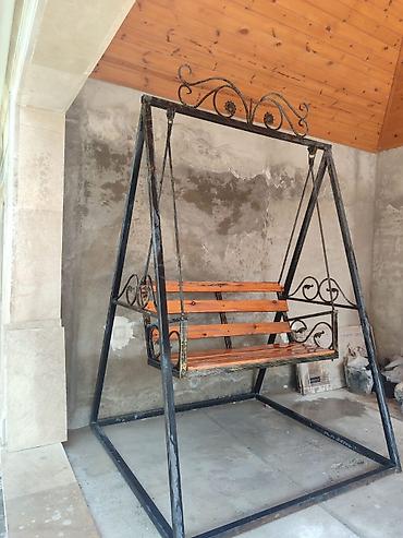Mebel: Bağ yelləncəyi – metal karkaslı, taxta oturacaqlı - Konstruksiya — 2