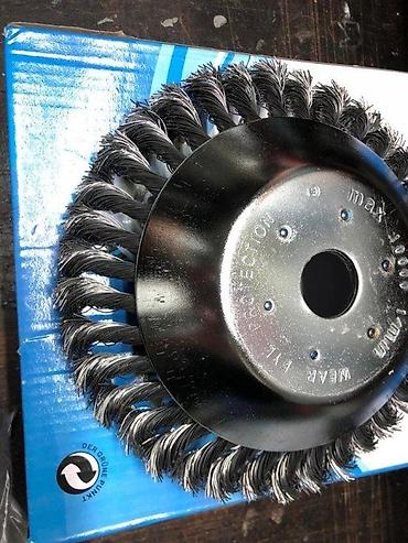 haina electric tools: Čelična pletena četka za brusilicu (okrugla “cup”/tanjirasta četka) - — 3
