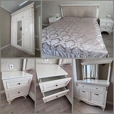 Yataq dəsti satılır 1150₼. Matrası var. Keyfiyyətli matreal. Ünvan
