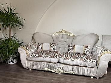 мебель королевский: Комплект мягкой мебели, Б/у, Самовывоз, цвет - Бежевый — 1