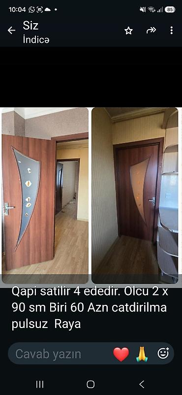 kreditle seyf qapilar: Daxili qapılar satılır – 4 ədəd. - Ölçü: 200 x 90 sm - Materiaal — 1