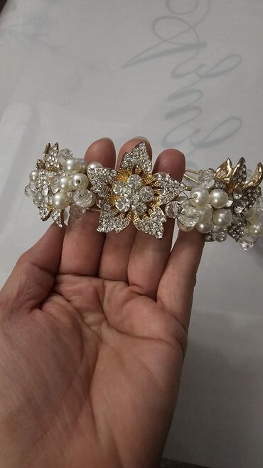 Аксессуары для волос: Аксессуар для волос, Диадема, Женские, Материал: Стразы — 8