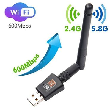 optik modem: Wi-Fi Adapter USB dual band Wi-Fi 6 adapter 600 Mbit/s 2,4 Ghz + 5 Ghz