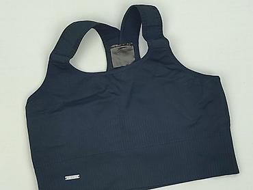 stanikowy: Sportowy top/biustonosz treningowy damski, kolor granatowy. - Fason — 1