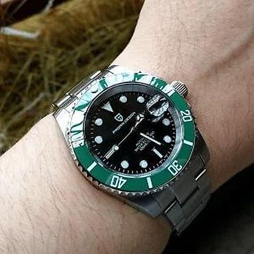 Ručni satovi: PAGANI DESIGN PD-1661 - Zeleno/Crni- Rolex Submariner Homage Potpuno — 5