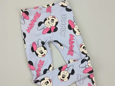 dzianinowe legginsy w prążki: Legginsy dziecięce, Disney, 8 lat, 122/128, stan - Bardzo dobry