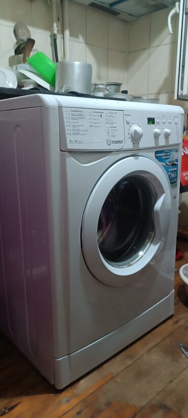 скупка стиральной машинки: Стиральная машина Indesit, Б/у, Автомат, До 5 кг, Полноразмерная