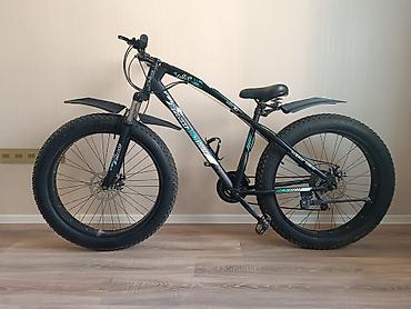 Fatbike tipli dağ velosipedi - Çərçivə: polad/alüminium qara -