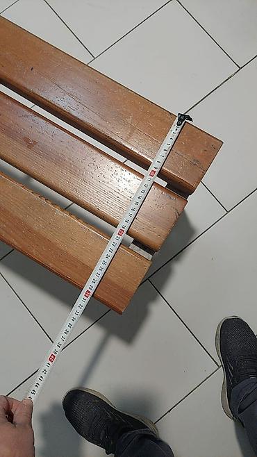 skamya sekilleri: Metall karkaslı taxta oturacaq/skamya - Dizayn: loft üslubunda, düz — 5