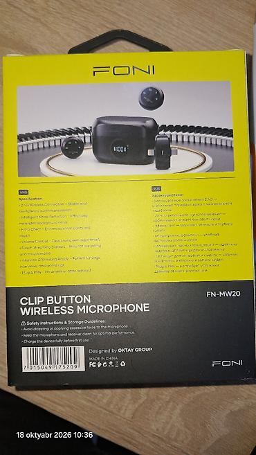 mikrofon qiymət: Yeni Simsiz (Bluetooth) Mikrofon Ünvandan götürmə, Pulsuz çatdırılma, Ödənişli çatdırılma — 3