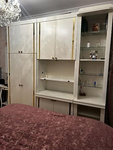 kunc ref: Ağ rəngli qonaq otağı/divar mebeli - Material: MDF/Laminat əsaslı — 2