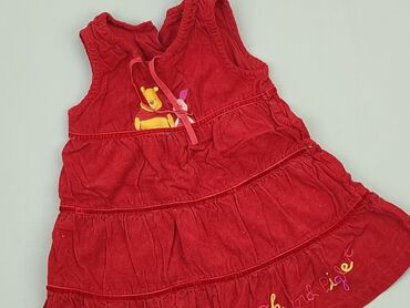 sukienki welurowe dla dziewczynki: Sukienka, 9-12 m, stan - Dobry