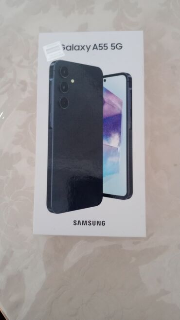 Samsung: Samsung Galaxy A55, 128 GB, rəng - Göy, Qırıq