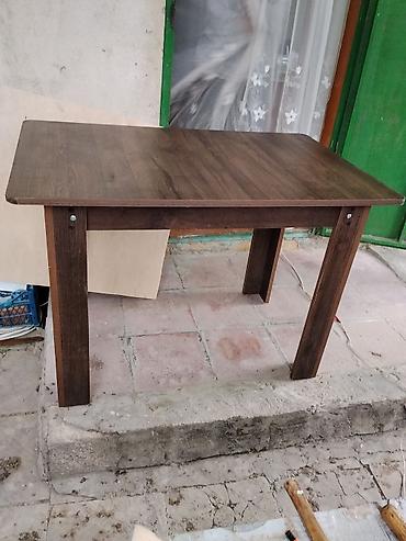 madeyra mebel stol stul: Taxta masa – klassik dizayn, tünd qoz rəngi - Material: masif/taxta — 2
