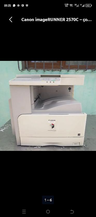 printer rəngi: (Razılasmaq olar)Canon imageRUNNER 2570C – çoxfunksiyalı A4 rəngli — 3