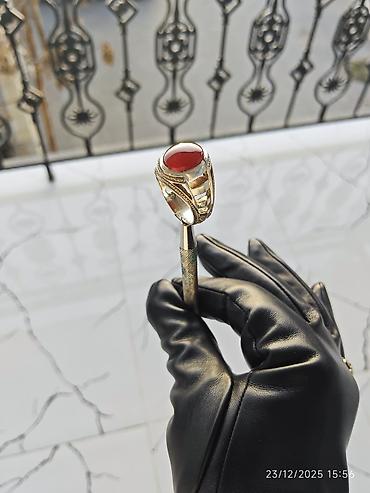 Aksesuarlar: Üzük, Gümüş, 958 Əyar, Əqiq, 5.00+ Karat — 2