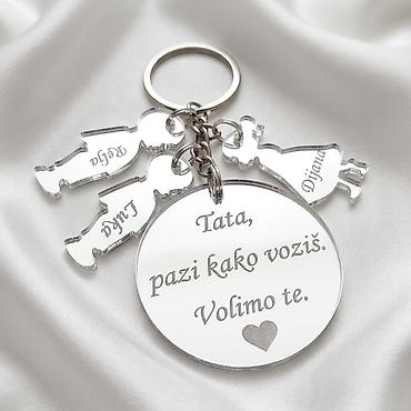 borosane beograd: Personalizovani privezak za ključeve – poruke za tatu - Materijal — 1