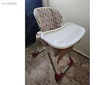 Uşaq dünyası: Uşaq yemək kreslosu – rəngli naxışlı, qırmızı-ağ detallı model.Chicco — 4