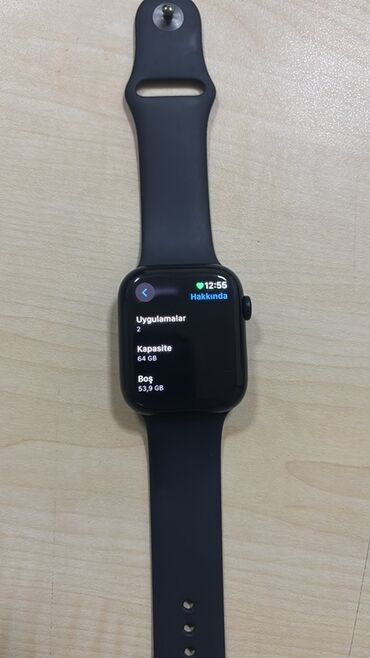 uşaq üçün smart saatlar: Смарт часы, Apple, Сенсорный экран, цвет - Черный