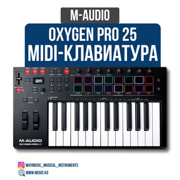 Стойки для музыкальных инструментов: MIDI-клавиатура M-Audio Oxygen Pro 25 M-Audio Oxygen Pro 25 — это