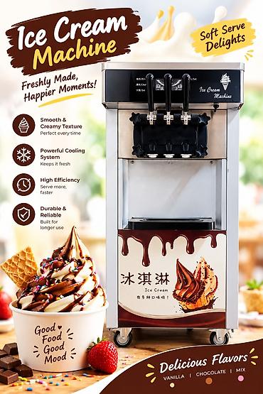 Бизнес үчүн жабдуулар: Аппарат для мягкого мороженого (Soft Serve) - Профессиональная машина — 1