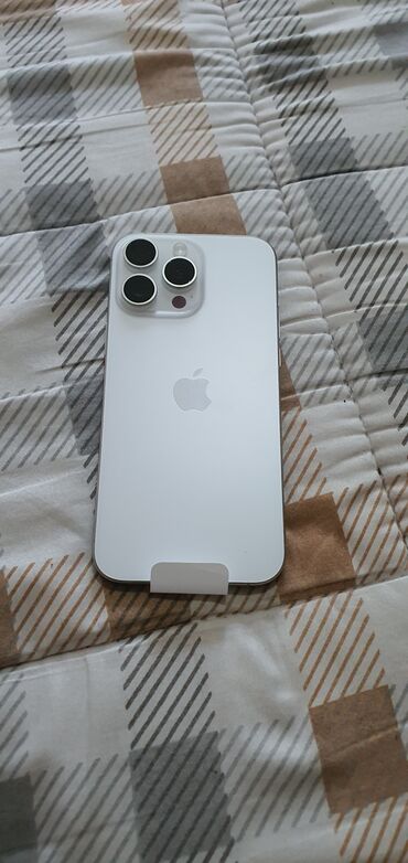Apple iPhone: IPhone 16 Pro Max, Новый, 256 ГБ, White Titanium, Кабель, Коробка, 1 %