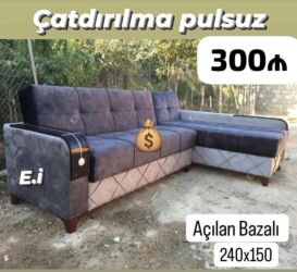 Masa və oturacaq dəstləri: Künc divan, Yeni, Açılan, Bazalı