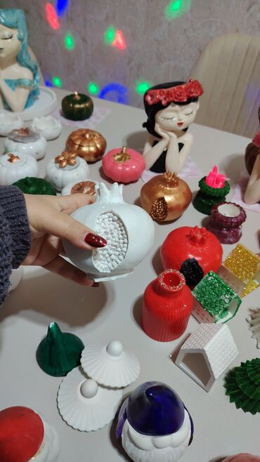 Fiqurlar: Fiqur, Gips, rəng - Ağ — 12