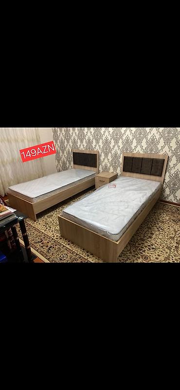 murad mebel: Tək nəfərlik çarpayı dəsti - Material: açıq palıd rəngli korpus — 1