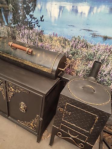 Барбекю: Три в одном очень удобная коптильня гриль барбекю мангал очок толщина — 18