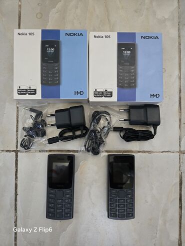 домашние компьютеры: Nokia 105 4G, Жаңы, 4 ГБ, түсү - Боз, 2 SIM