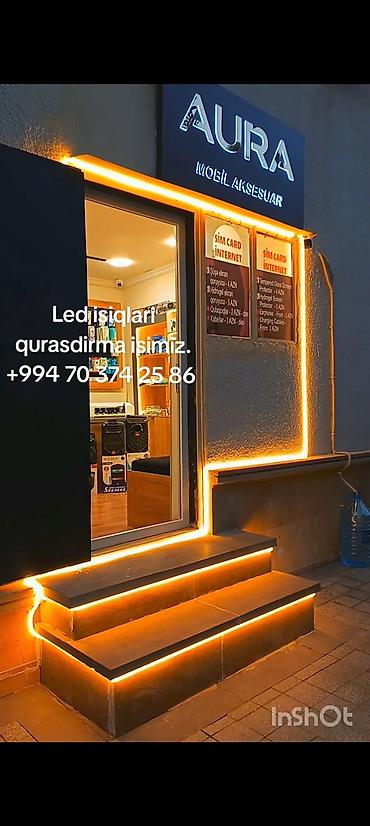 electric moto: LED işıqlarının peşəkar quraşdırılması xidməti - Fasad, pilləkən — 1