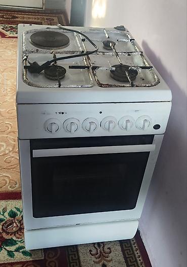 газоэлектро плиты: Газо-электрическая плита, белая, стандартная ширина 50 см — 1