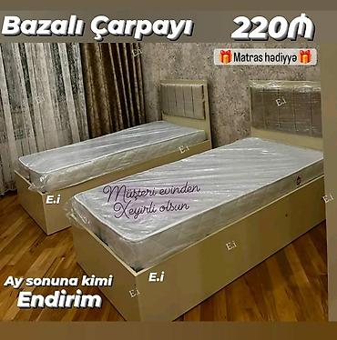 Çarpayılar: Yeni, Təknəfərlik çarpayı, Bazasız, Matras ilə, Siyirməsiz — 2