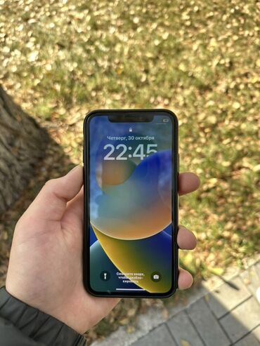 чехол на айфон x: IPhone X, Колдонулган, 64 ГБ, Space Gray, Каптама, 76 %