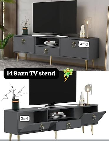 tv stent modelleri: Yeni, Düz TV altlığı, Polkalı — 1