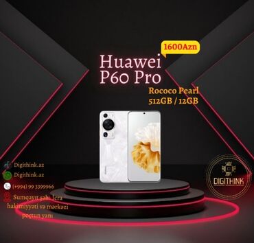 huawei azərbaycan: Huawei P60 Pro, 512 GB, Zəmanət, Barmaq izi, İki sim kartlı