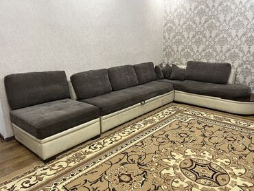 мини диваны для кафе: Угловой диван, цвет - Серый, Б/у