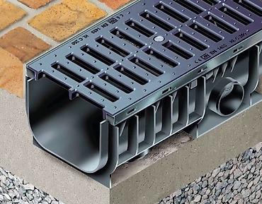 Водоотводные лотки: Водоотводный лоток, Тротуарный, Круглообразный, Новый — 11