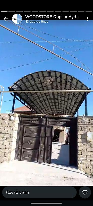 demir boya: Metall karkaslı darvaza və üst örtük (naves) material ve usta bizden — 1