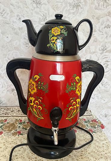 samovar tarixi: Elektrikli samovar Sonifer. Yeni almışam. Çox az stifadə olunub — 2