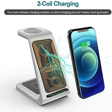 Punjači: Original INDUKCIONI WIRELESS BEZICNI PUNJAC SA 3U1 NAPREDNOM SMART — 8