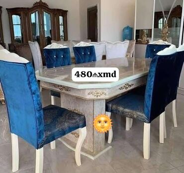 Dördbucaq masa, Qonaq otağı üçün, 6 nəfər