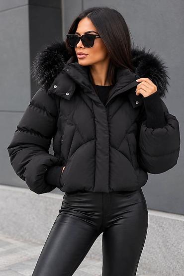 duksev: 🖤 ŽENSKA ZIMSKA JAKNA – 4000 DIN 🖤 ✨ Moderan model sa bogatim krznom — 1
