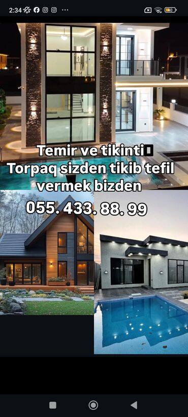 Tikinti işləri: Temir və tikinti xidməti - Layihələndirmədən açar təhvilə qədər tam — 1