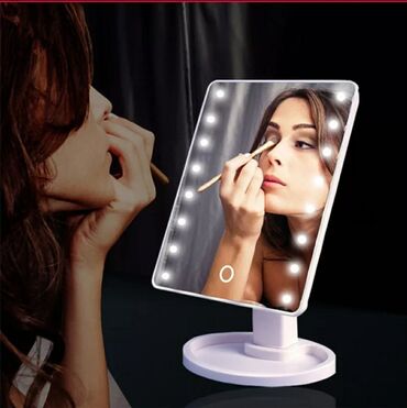 ogledalo za sminkanje sa led sijalicama: Tabletop mirror, shape - Rectangle, Backlit, New